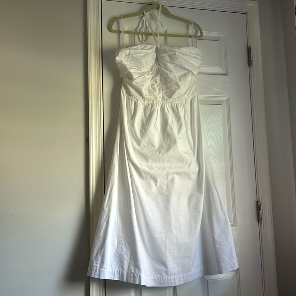 Loft Keyhole Halter Midi Dress NWT